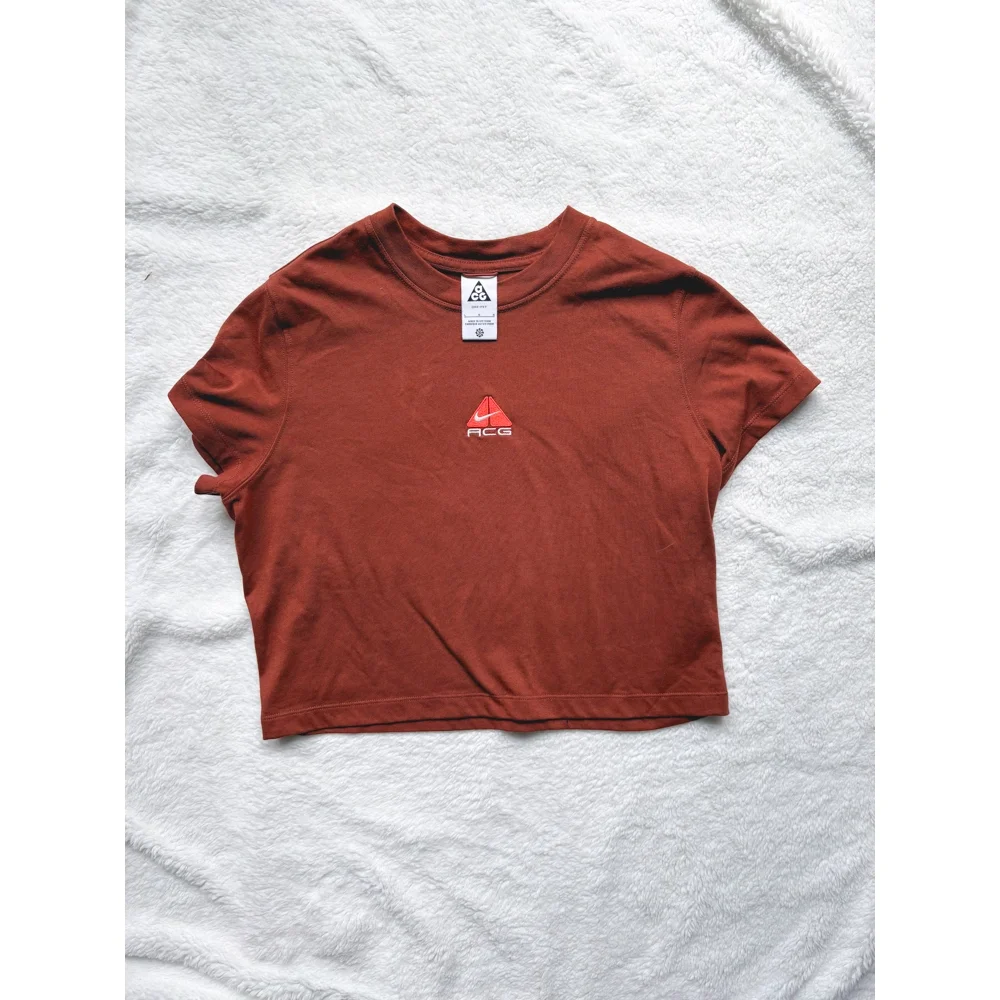 Nike ACG Dri-FIT Cropped Tee Cinnamon Picante Red Women’s Large